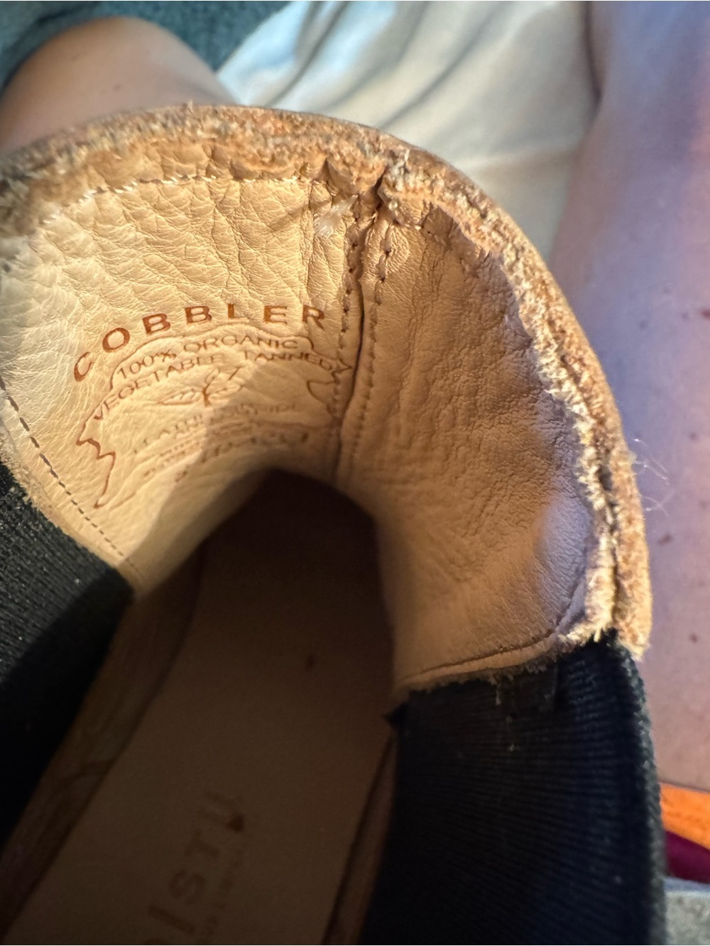 Bed Stu Black Leather Chelsea Ankle Boots with Tan Accents - Picture 6 of 6